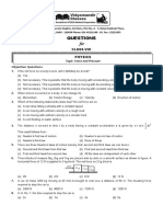 VMC Class 8 Physics Assignment