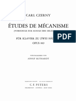 Czerny Carl-Etudes de Mechanisme Op 849 Peters 7765 PDF