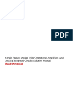 Sergio Franco Design With Operational Amplifiers and Analog Integrated Circuits Solution Manual