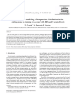 Finite Element Modelling of Temperature Distribution in The Cutting Zone in Turning Processes With Differently Coated Tools - 2005 - Journal of Materials