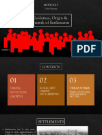 Evolution, Origin & Growth of Settlements