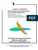 Wing-Winglet Design Methodology For Low Speed Applications