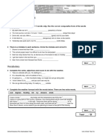 Oxford Solutions Pre-Int Short Test Unit 4 1A