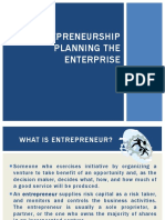 Entrepreneurship Planning The Enterprise