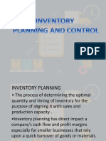 Inventory Planning and Control