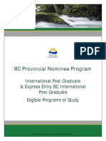 BC PNP IPG EEBC IPG Eligible Programs of Study