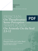 Priscian - On Theophrastus - On Sense-Perception With Simplicius On Aristotle On The Soul 2.5-12