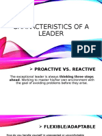 CHARACTERISTICS OF A LEADER Abes Report in NSTP 2