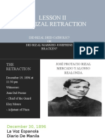 GERPH-18-TF - Lesson II The Rizal Retraction