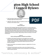 FHS Student Council Bylaws 2010