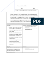 Teacher Professional Growth Plan