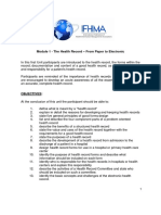 Learning Module NUMBER 1 The Health Record From Paper To Electronic