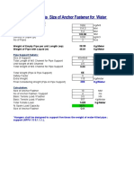 Calculate Size of Anchor Fastener For Water Pipe Support (19.1.20)