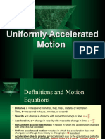 Uniform Accelerated Motion (Horizontal)