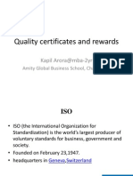 Quality Certifications and Awards