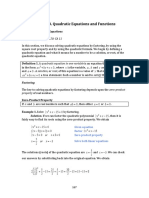 Chapter 8. Quadratic Equations and Functions: X A B C A X