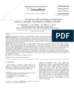 The Influence of Glucose Self-Monitoring On Glycaemic Control in Patients With Diabetes Mellitus in Sudan