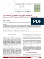 The Impact of Accounting Information Systems On Organizational Performance: The Context of Saudi'S Smes