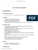 Squeak - Smalltalk - Terse Guide To Squeak PDF