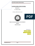 Delegated Legislation in India: Submitted To