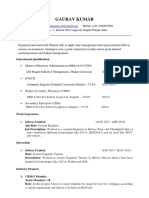 Gaurav Kumar Resume