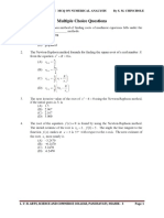 Multiple Choice Questions: Net/Set Preparation MCQ On Numerical Analysis by S. M. Chinchole