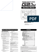 Zoom G2.1u English Manual