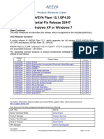 AVEVA Plant 12.1.SP4.29 Partial Fix Release 52447 Windows XP or Windows 7