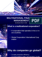 Multinational Financial Management: by Sharlaine Mae G. Andal