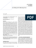 Analysis of Political Decision-Making and Its Influencing Factors