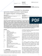 Finite-Element Model To Simulate Ground-Improvement Technique of Rapid Impact Compaction