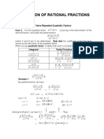 Integration of Rational Fractions: 4.3 Integration For None Repeated Quadratic Factors