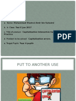 A. Name: Muhammad Shahrul Amir Bin Suhaimi B. B. Class: Tesl E Jun 2017 C. Title of Product: Capitalization Interactive Game & Instastory