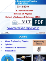 Navamathavan.r@vit - Ac.in: Dr. R. Navamathavan Division of Physics School of Advanced Sciences (SAS)