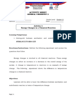 Activity Sheet: General Chemistry 2