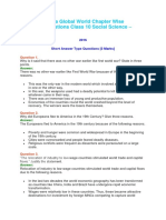 The Making of A Global World Chapter Wise Important Questions Class 10 Social Science PDF