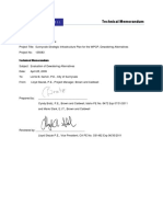 Evaluation of Dewatering Alternatives