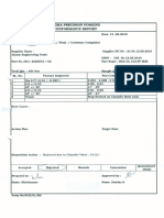 Shanmugha Precision Forging Non - Conformance: Rejected Due To Chamfer Value: 5112