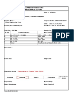 Shanmugha Precision Forging Non - Conformance Report: Rejected Due To Chamfer Value: 5112