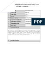 Course Handbook: COMSATS Institute of Information Technology, Lahore