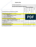 Evidence Plan: Programme: Subject: Competency: Prepare and Produce Bakery Products Assessment Methods