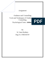 Assignment Guidance and Counselling Tools and Techniques of Guidance and Counselling Psychological Tests: Attitude