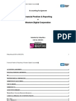 Financial Position & Reporting Western Digital Corporation: Accounting Assignment