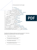 Write The Correct Form of The Possessives