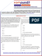 Expected Error Detection Questions For Upcoming Bank Prelims Exam