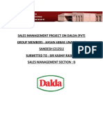 Sales Management Project On Dalda