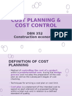 CHAPTER 7 - Cost Planning and Cost Control