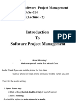 Introduction To Software Project Management