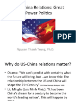 U.S.-China Relations: Great Power Politics: Nguyen Thanh Trung, PH.D