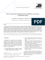 Role of Hexavalent Chromium in The Inhibition of Corrosion of Aluminum Alloys